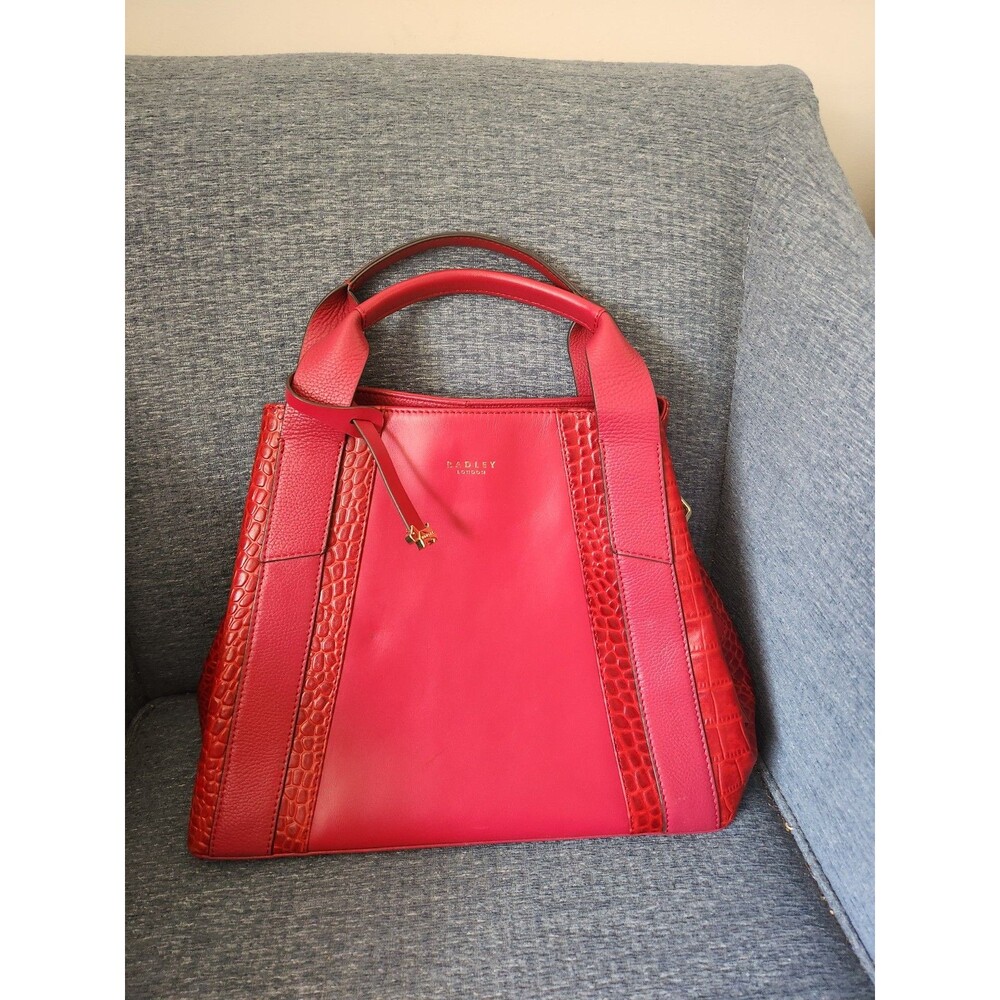 Radley London Baylis Road Red Faux Croc Leather Medium Multiway Grab Bag